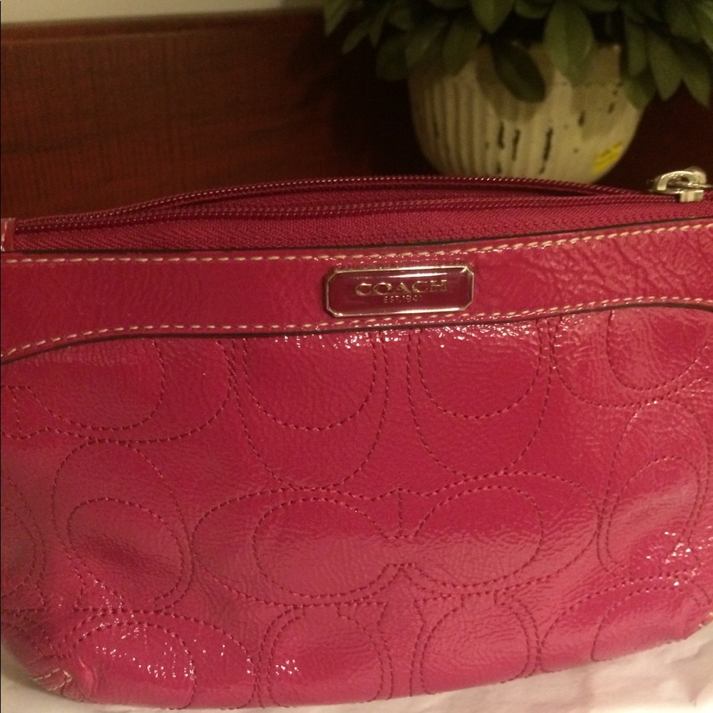 Coach pink wristlet